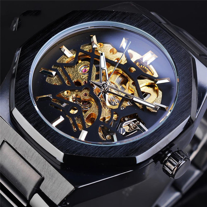 Fusini Automatic Mechanical Watch Hollow Mechanical Fashion Casual Europe And America Pi-Mart