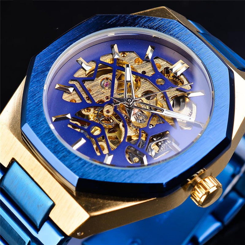 Fusini Automatic Mechanical Watch Hollow Mechanical Fashion Casual Europe And America Pi-Mart