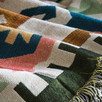 Sofa Cushion Blanket Cushion Sofa Towel Retro Sofa Knitted Blanket Pi-Mart