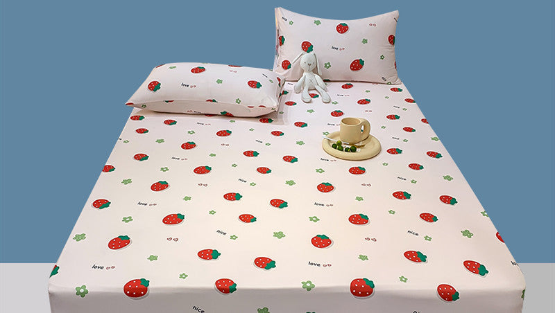 Cotton Elastic Bed Sheet Geometric Printed Fitted Sheet Elastic Bed Linen Mattress Cover Queen King Size bedding set Bedspread Pi-Mart
