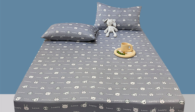 Cotton Elastic Bed Sheet Geometric Printed Fitted Sheet Elastic Bed Linen Mattress Cover Queen King Size bedding set Bedspread Pi-Mart