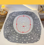 Cotton Elastic Bed Sheet Geometric Printed Fitted Sheet Elastic Bed Linen Mattress Cover Queen King Size bedding set Bedspread Pi-Mart