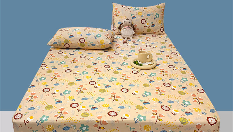 Cotton Elastic Bed Sheet Geometric Printed Fitted Sheet Elastic Bed Linen Mattress Cover Queen King Size bedding set Bedspread Pi-Mart