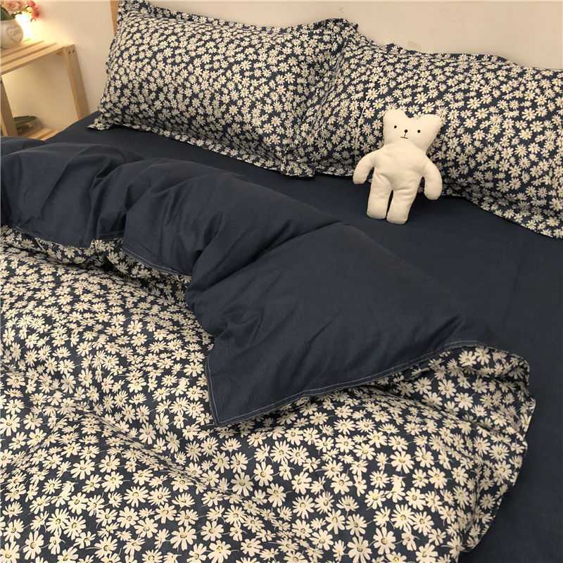 Simple Checkered Sheets, Duvet Cover And Bedding Set Of Four Pi-Mart