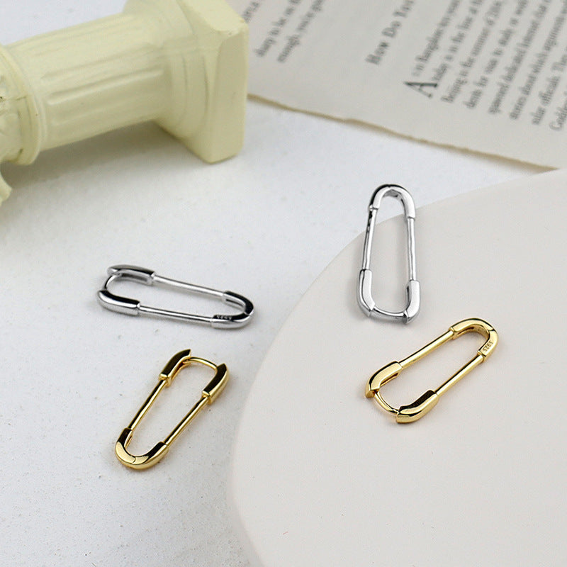 Paper Clip Earring Small Pin Ear Buckle Men's And Women's Earring Pi-Mart