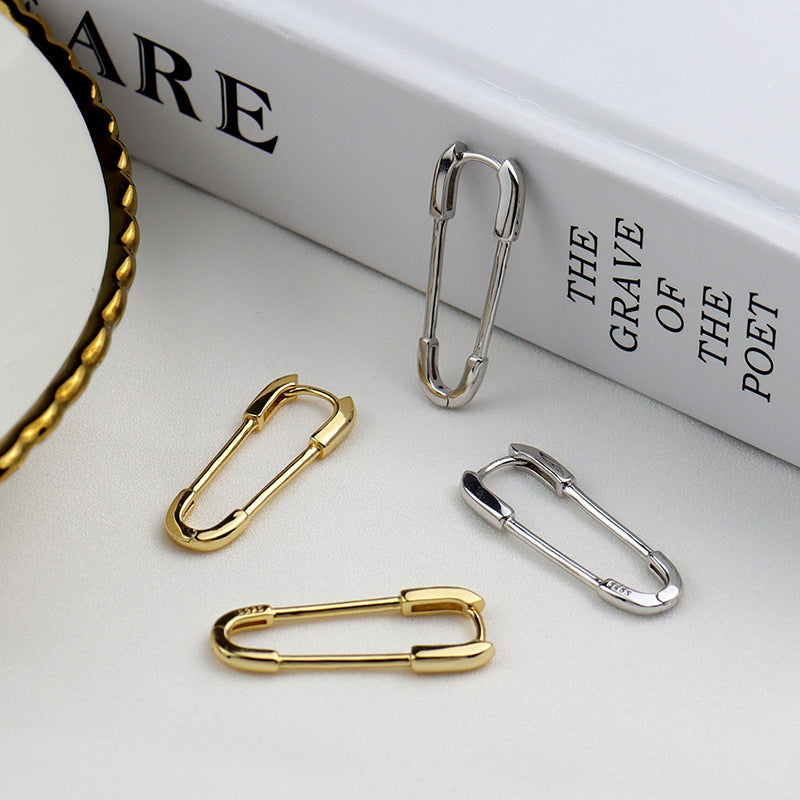 Paper Clip Earring Small Pin Ear Buckle Men's And Women's Earring Pi-Mart