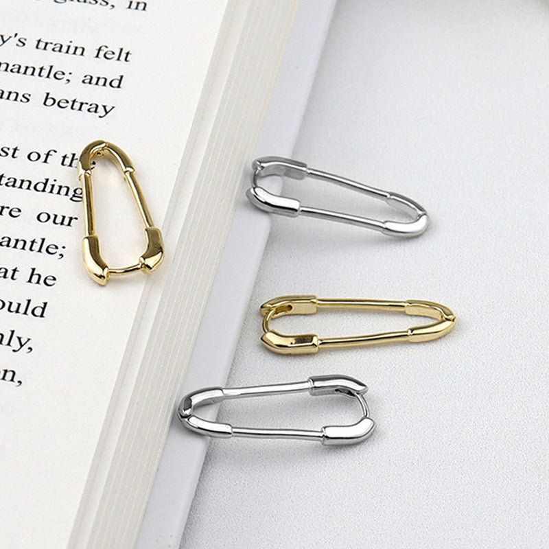Paper Clip Earring Small Pin Ear Buckle Men's And Women's Earring Pi-Mart