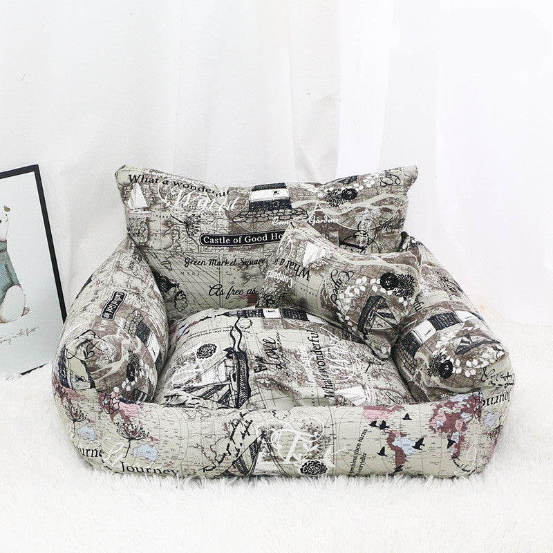 Pet Supplies Autumn And Winter Sofa Pet Nest Canvas Pi-Mart