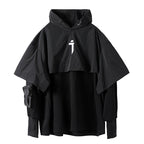 Jiye Heavy Industry Spring Splicing Tactical Pocket Sweater Men's Tide Ins Loose Tide Brand Fake Two Jackets