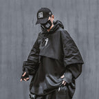 Jiye Heavy Industry Spring Splicing Tactical Pocket Sweater Men's Tide Ins Loose Tide Brand Fake Two Jackets