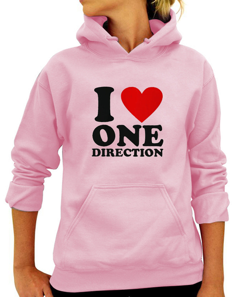 Love ONE DIRECTION Print Hoodie Pi-Mart