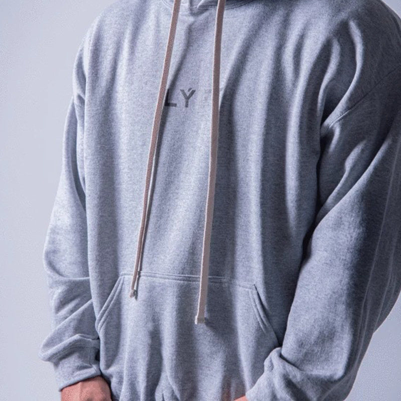 Men's Pullover Sports Loose Hooded Sweatshirt Pi-Mart