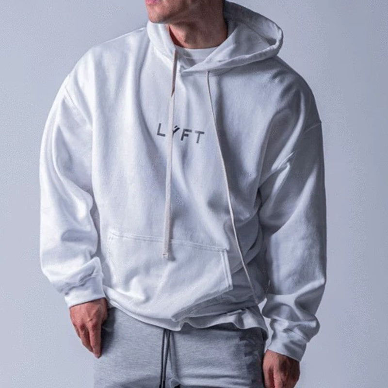 Men's Pullover Sports Loose Hooded Sweatshirt Pi-Mart