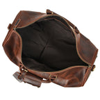 Leather Travel Bag Crazy Horse Leather Retro Duffel Bag Pi-Mart