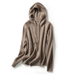 Lazy Loose Hoodie Knit Sweater With Wool Hoodie Backing Pi-Mart
