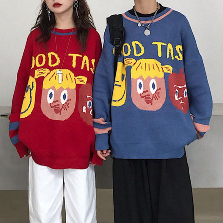Lazy Wind Cartoon Sweater Women Wearing Student Jackets For Autumn And Winter Pi-Mart