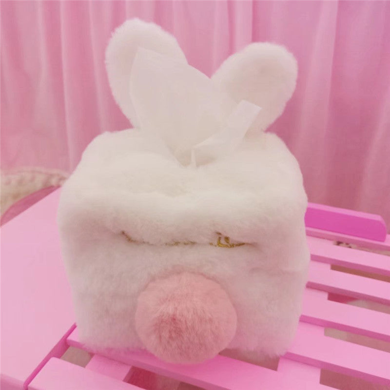 Generation Of Cartoon Plush Pumping Box Plush Bunny Doll Cute Cartoon Paper Towel Cover Paper Towel Cover