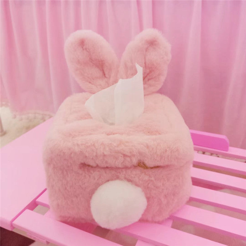 Generation Of Cartoon Plush Pumping Box Plush Bunny Doll Cute Cartoon Paper Towel Cover Paper Towel Cover