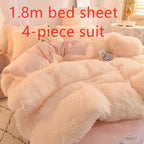 Mink velvet crystal velvet four-piece bedding Pi-Mart