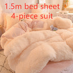 Mink velvet crystal velvet four-piece bedding Pi-Mart