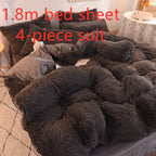 Mink velvet crystal velvet four-piece bedding Pi-Mart