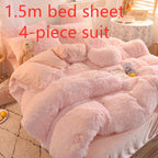 Mink velvet crystal velvet four-piece bedding Pi-Mart