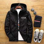New Men's Casual Hooded Bomber Jacket Spring And Autumn Pi-Mart