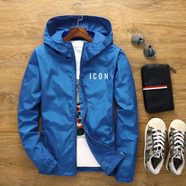 New Men's Casual Hooded Bomber Jacket Spring And Autumn Pi-Mart