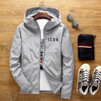 New Men's Casual Hooded Bomber Jacket Spring And Autumn Pi-Mart