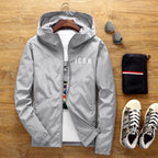 New Men's Casual Hooded Bomber Jacket Spring And Autumn Pi-Mart