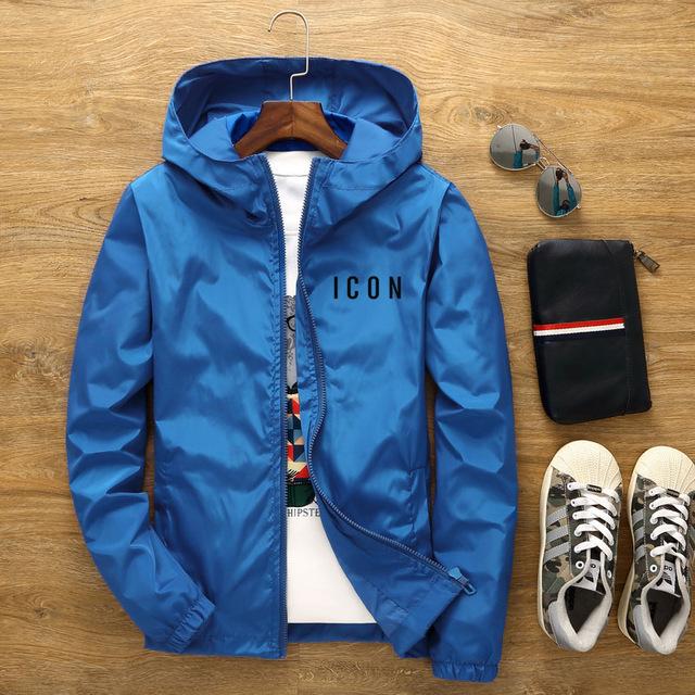 New Men's Casual Hooded Bomber Jacket Spring And Autumn Pi-Mart