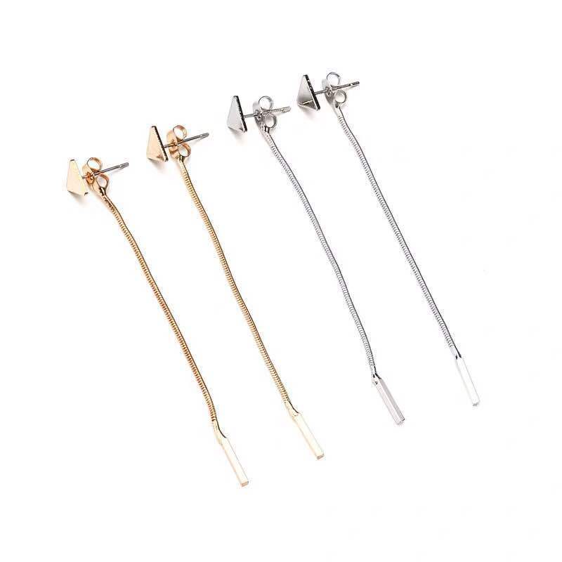 ALong Earrings Female Tassel Earrings Triangle Earrings Small Earrings Pi-Mart