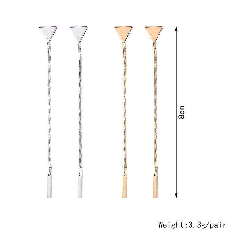 ALong Earrings Female Tassel Earrings Triangle Earrings Small Earrings Pi-Mart