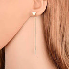 ALong Earrings Female Tassel Earrings Triangle Earrings Small Earrings Pi-Mart