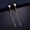 ALong Earrings Female Tassel Earrings Triangle Earrings Small Earrings Pi-Mart