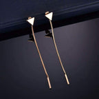 ALong Earrings Female Tassel Earrings Triangle Earrings Small Earrings Pi-Mart