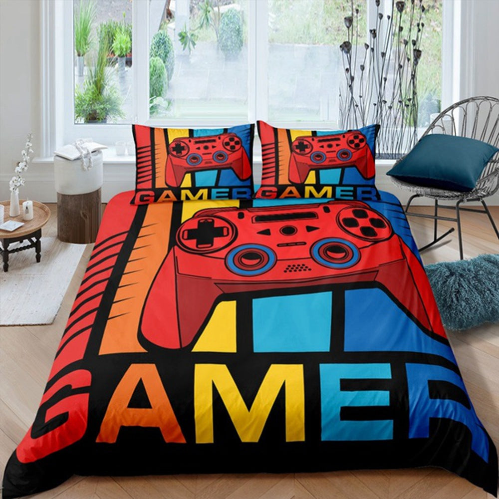 Mobile Game Elements 3D Digital Printing Duvet Cover Pi-Mart