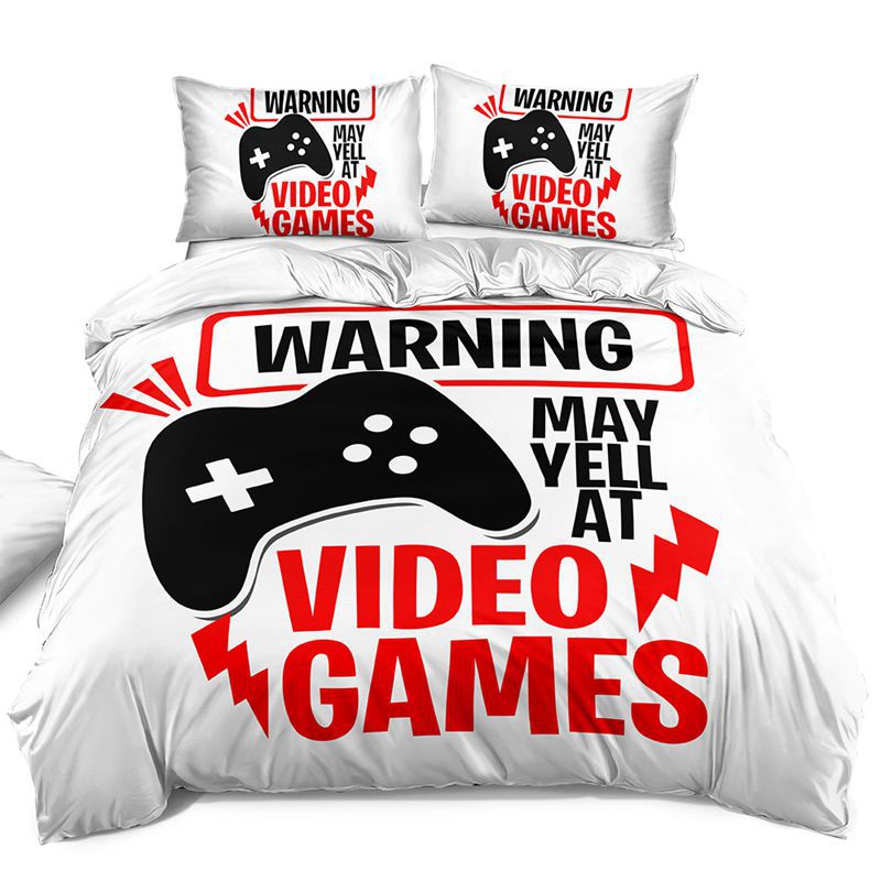 Mobile Game Elements 3D Digital Printing Duvet Cover Pi-Mart