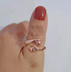 Simple And Creative Love Hands Embracing Ring Pi-Mart