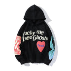 Graffiti alphabet print hoodie sweatshirt Pi-Mart