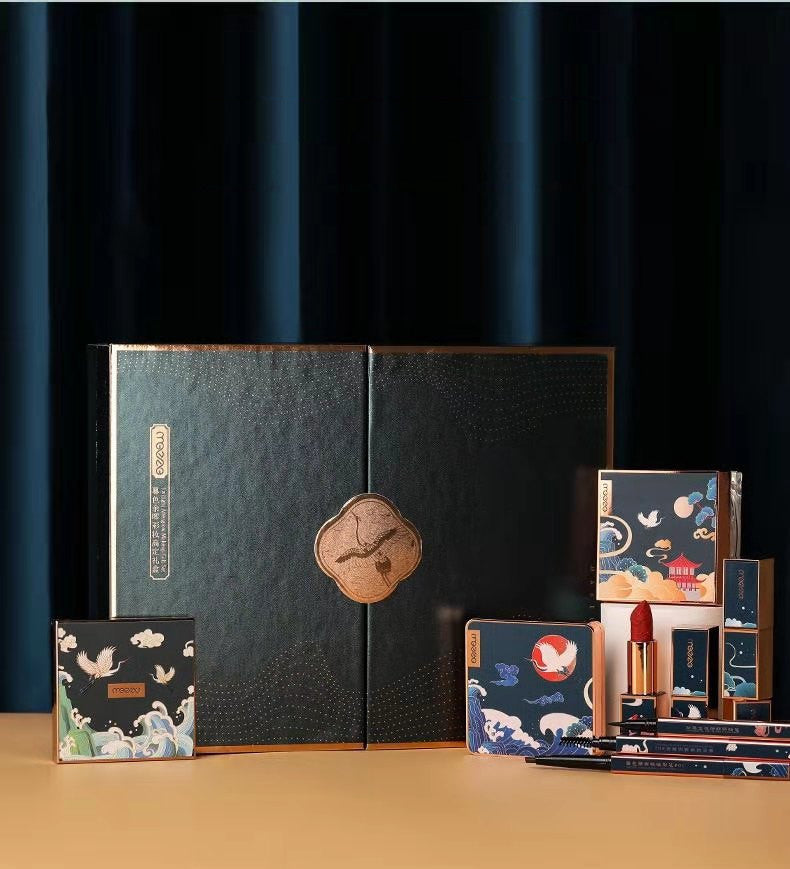 Chinoiserie Eyeshadow Carved Lipstick Set Makeup Set Pi-Mart
