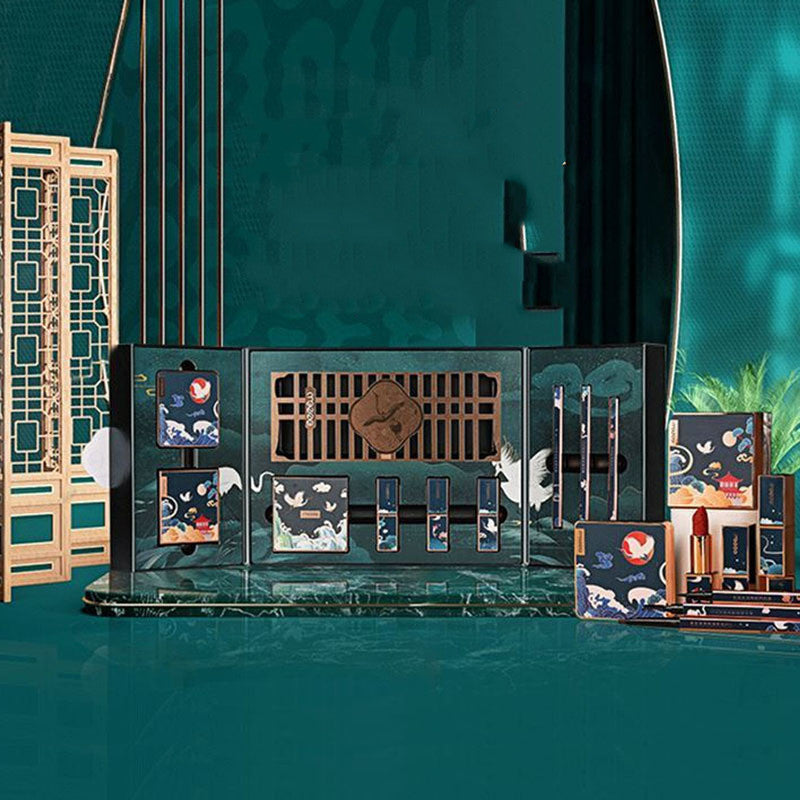 Chinoiserie Eyeshadow Carved Lipstick Set Makeup Set Pi-Mart