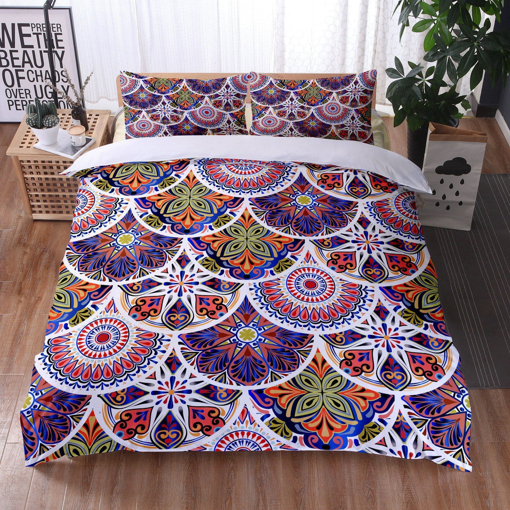 Mandala Bedding Quilt Cover Pillowcase Digital Printing Three-Piece Set Pi-Mart