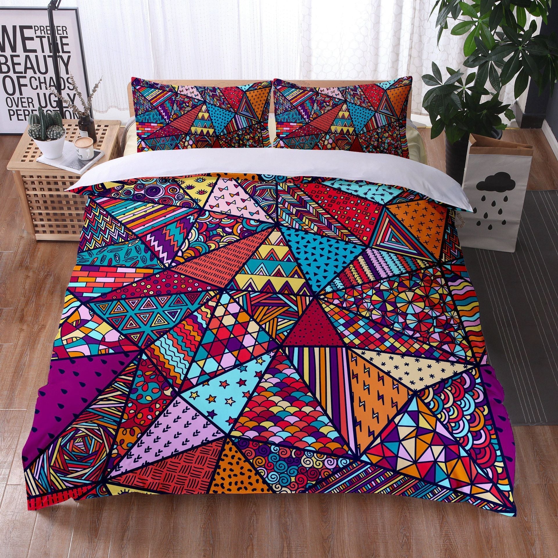 Mandala Bedding Quilt Cover Pillowcase Digital Printing Three-Piece Set Pi-Mart