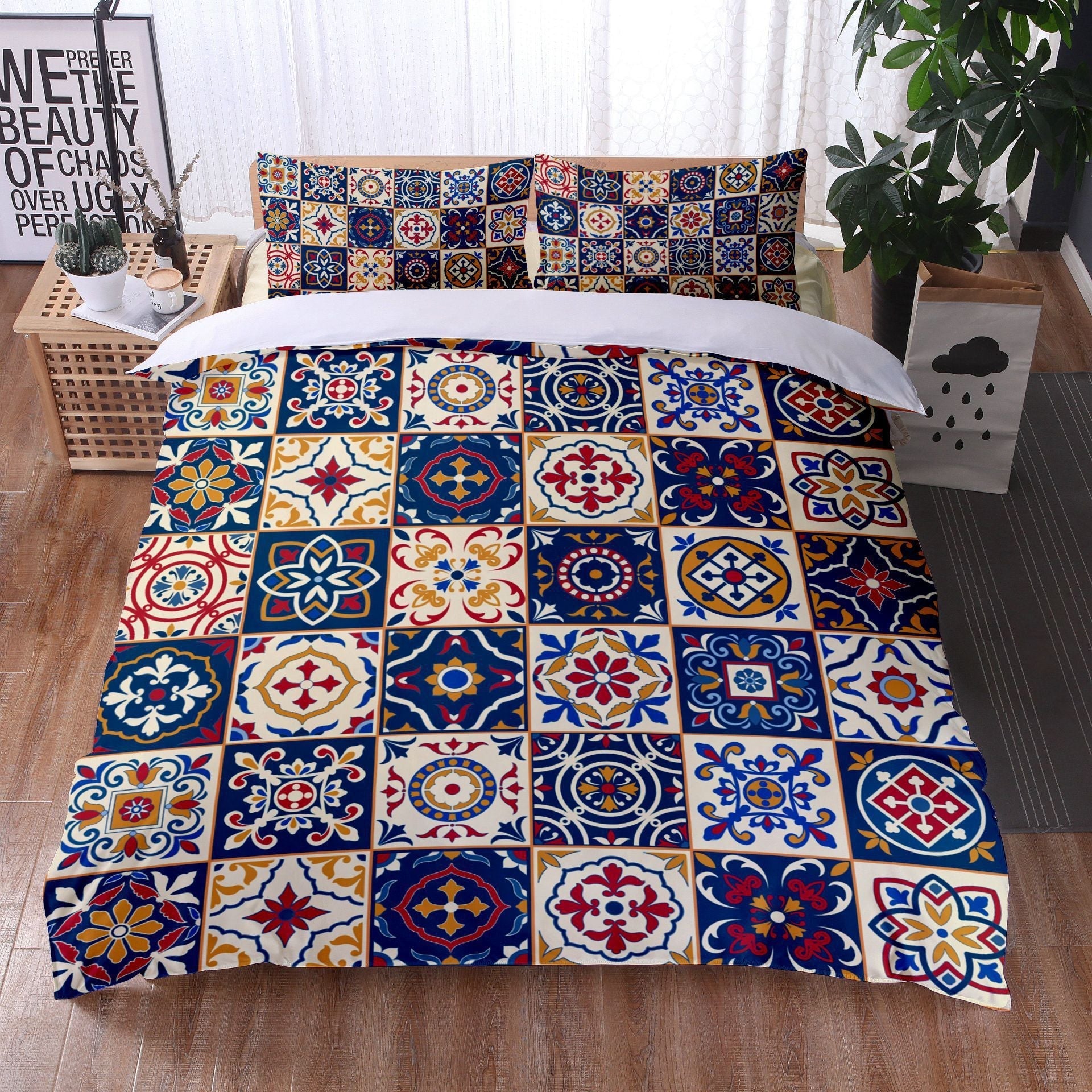 Mandala Bedding Quilt Cover Pillowcase Digital Printing Three-Piece Set Pi-Mart