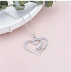 💖 Eternal Heart Necklace – 925 Silver Personalized Love Keepsake