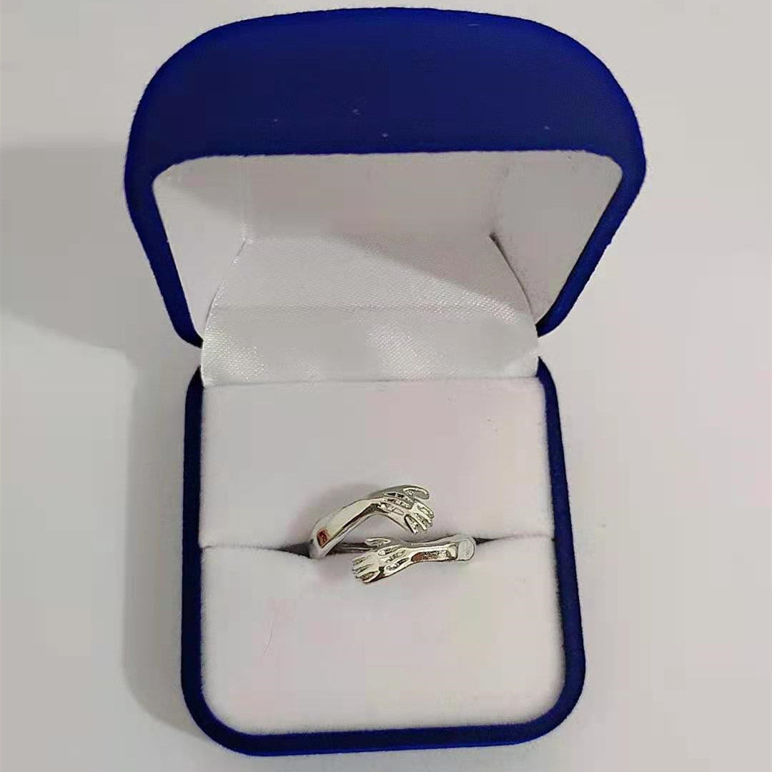Simple And Creative Love Hands Embracing Ring Pi-Mart