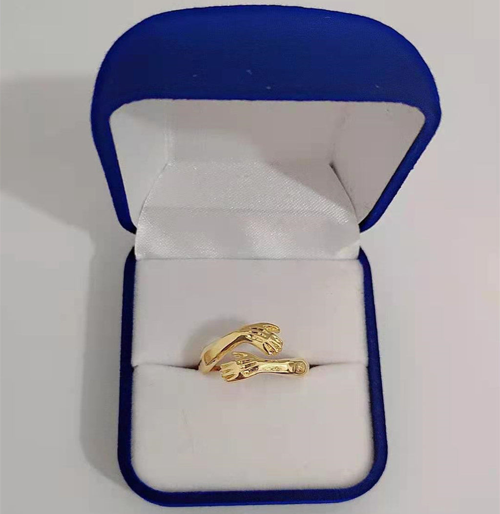 Simple And Creative Love Hands Embracing Ring Pi-Mart