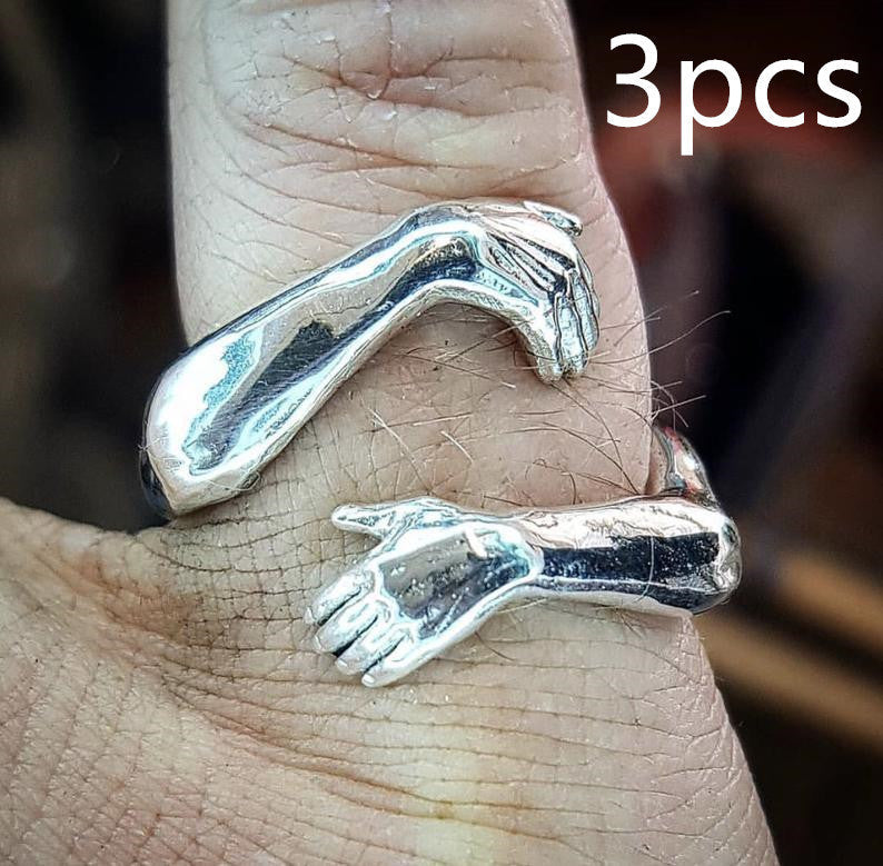 Simple And Creative Love Hands Embracing Ring Pi-Mart