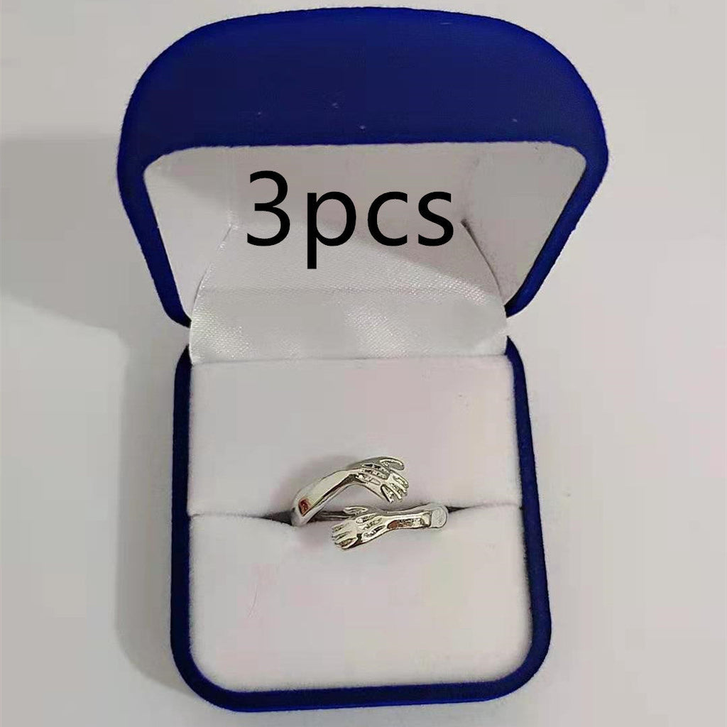 Simple And Creative Love Hands Embracing Ring Pi-Mart